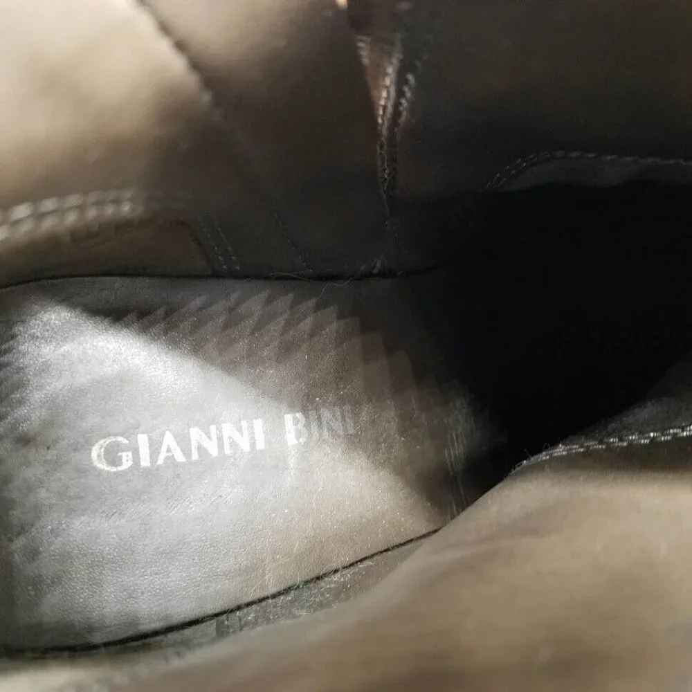 Gianni Bini Womens Ankle Boots‎ Size 8.5 Chocolate Brown Suede Leather 3.5